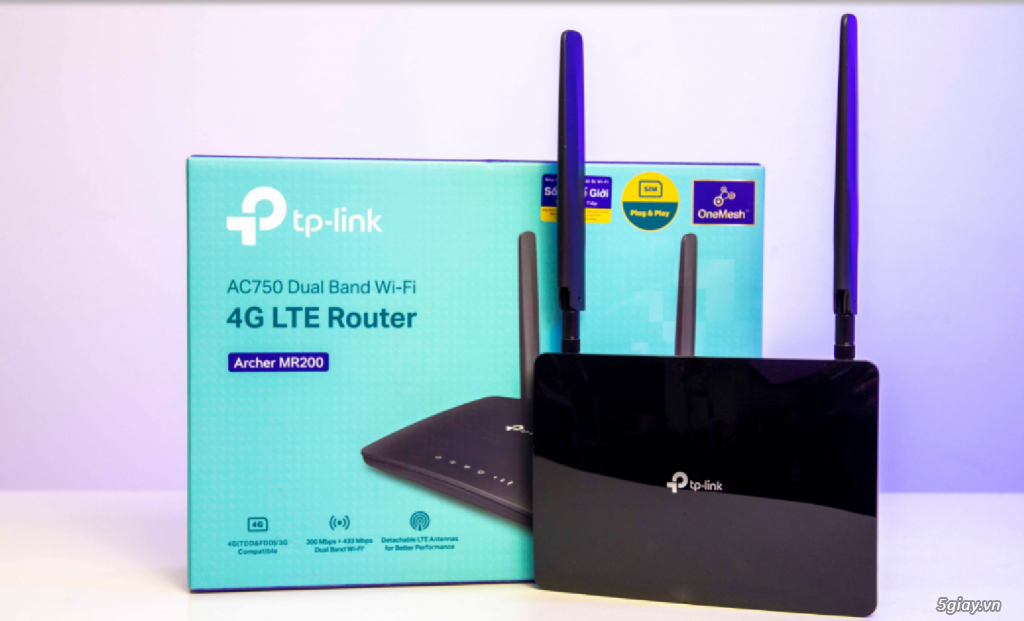 Router paht1 WiFi TP-Link Archer MR200 hỗ trợ thêm khe sim 4G - 4