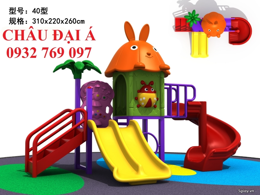 Cầu trượt nhựa nhập khẩu cho bé vui chơi - 4