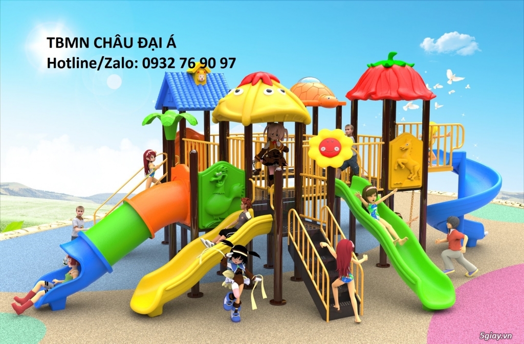 Cầu trượt nhựa nhập khẩu cho bé vui chơi - 3