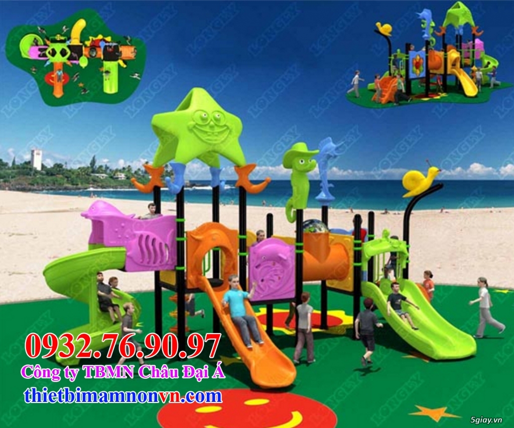 Cầu trượt nhựa nhập khẩu cho bé vui chơi - 1