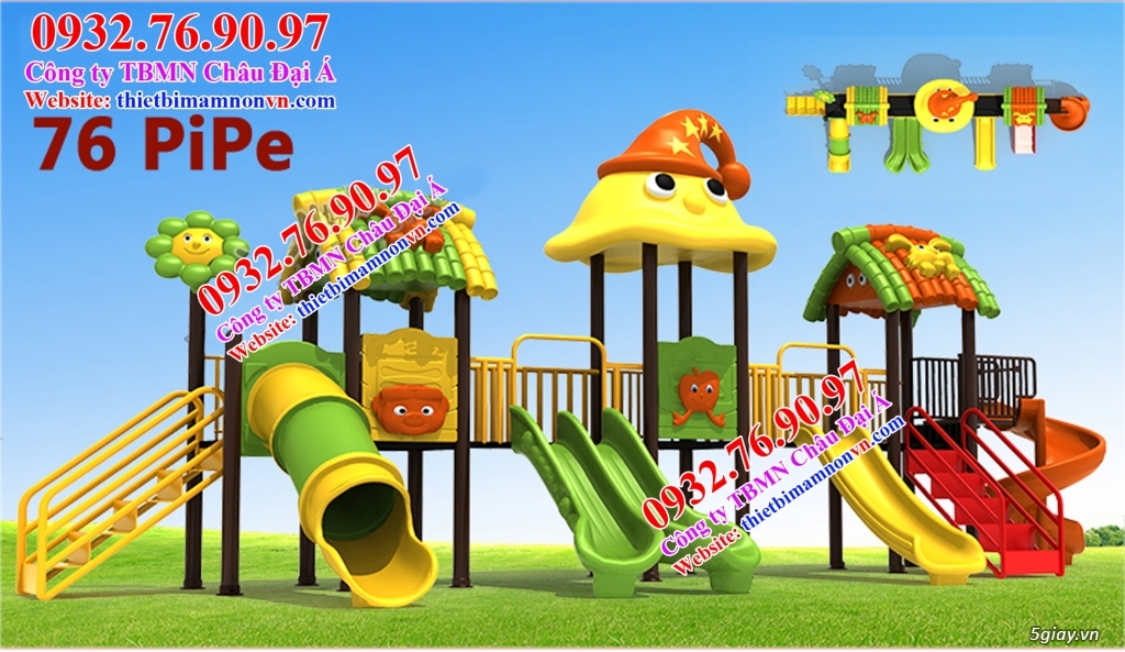 Cầu trượt nhựa nhập khẩu cho bé vui chơi - 5