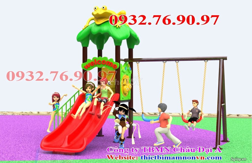 Cầu trượt nhựa nhập khẩu cho bé vui chơi - 2