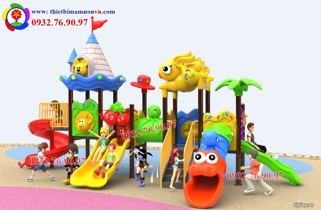 Cầu trượt nhựa nhập khẩu cho bé vui chơi
