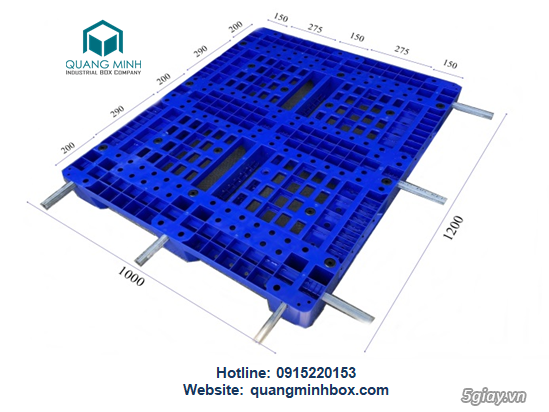 Pallet nhựa lõi thép kích thước 1200x1000x150mm - SĐT: 0915220153