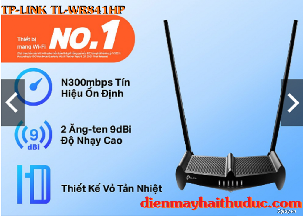 Router phát và kích sóng WiFI TP-Link TL-WR841HP tốc độ 300Mbps