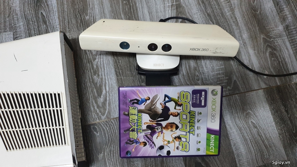 Bộ máy Xbox 360 + Kinect màu trắng và 2 đĩa gốc - 1