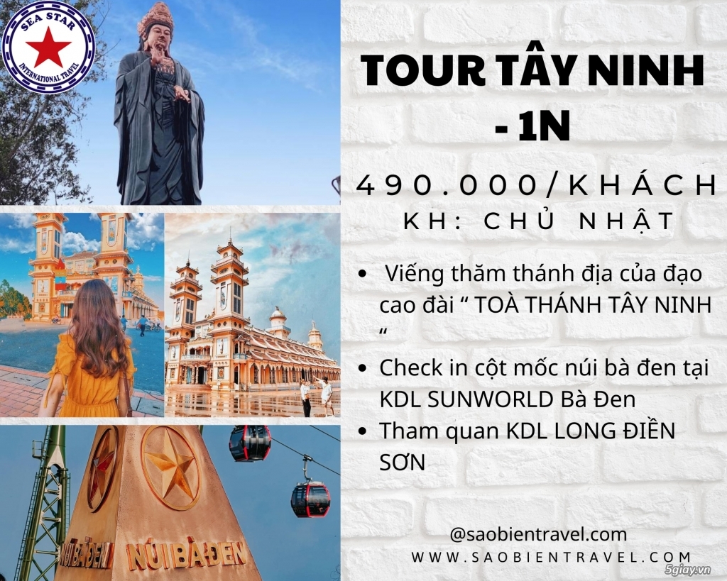 TOUR TÂY NINH - NÚI BÀ ĐEN - TOÀ THÁNH TÂY NINH- 1 NGÀY - 2