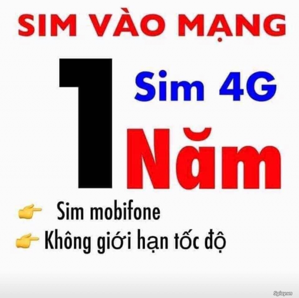 Sim 4G Mobifone +5gb,6gb,9gb/ngày, Max Data, Full Băng Thông 4G