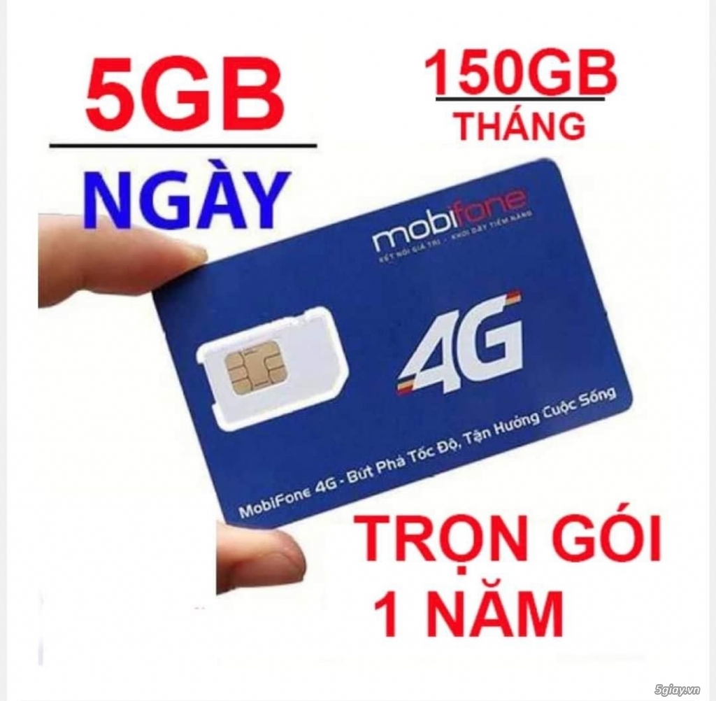 Sim 4G Mobifone +5gb,6gb,9gb/ngày, Max Data, Full Băng Thông 4G - 3