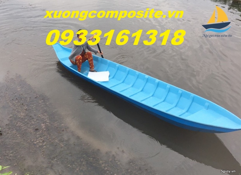Bán thuyền chèo tay cho 3 người, thuyền composite giá rẻ - 1