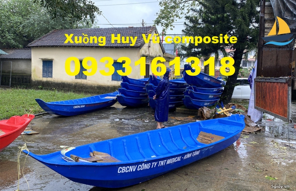 Bán thuyền chèo tay cho 3 người, thuyền composite giá rẻ - 5