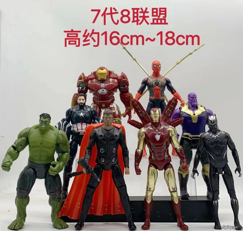 Mô hình Marvel Spiderman iron man Captain America Doctor Hulk Thanos