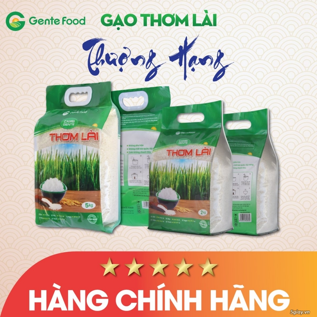 Giảm 15% + freeship khi mua Gạo Thơm Lài chính hãng Gente Food - 1