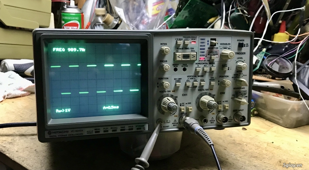Oscilloscope hitachi digital/ analog 100mhz moden VC-6045A - 1