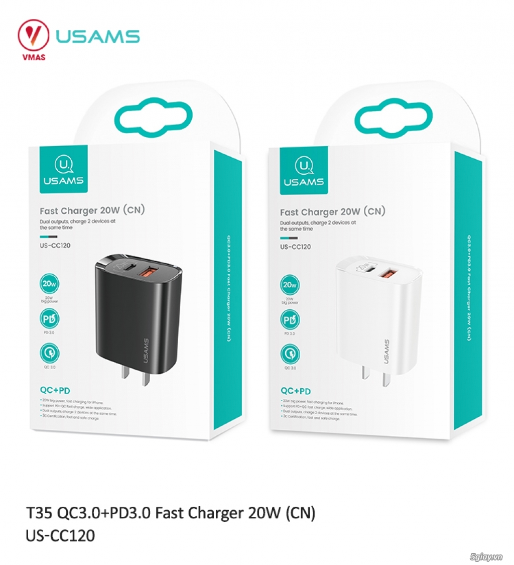 US-CC120 T35 QC3.0+PD3.0 Fast Charger 20W (CN)
