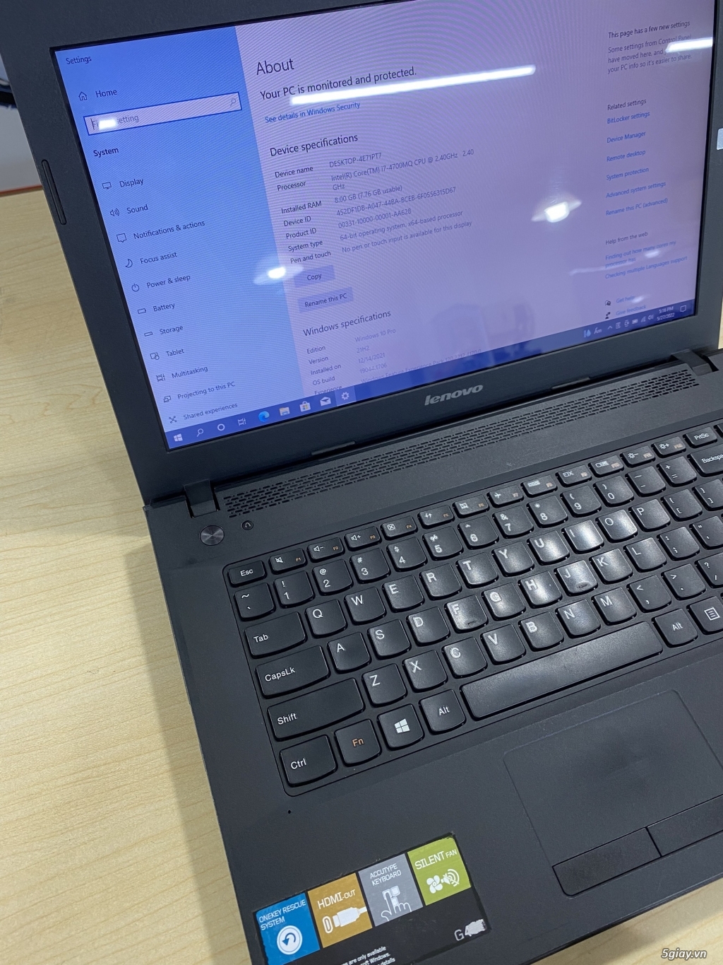 Cần bán Laptop Lenovo G410 i7 4700MQ giá rẽ bèo - 3