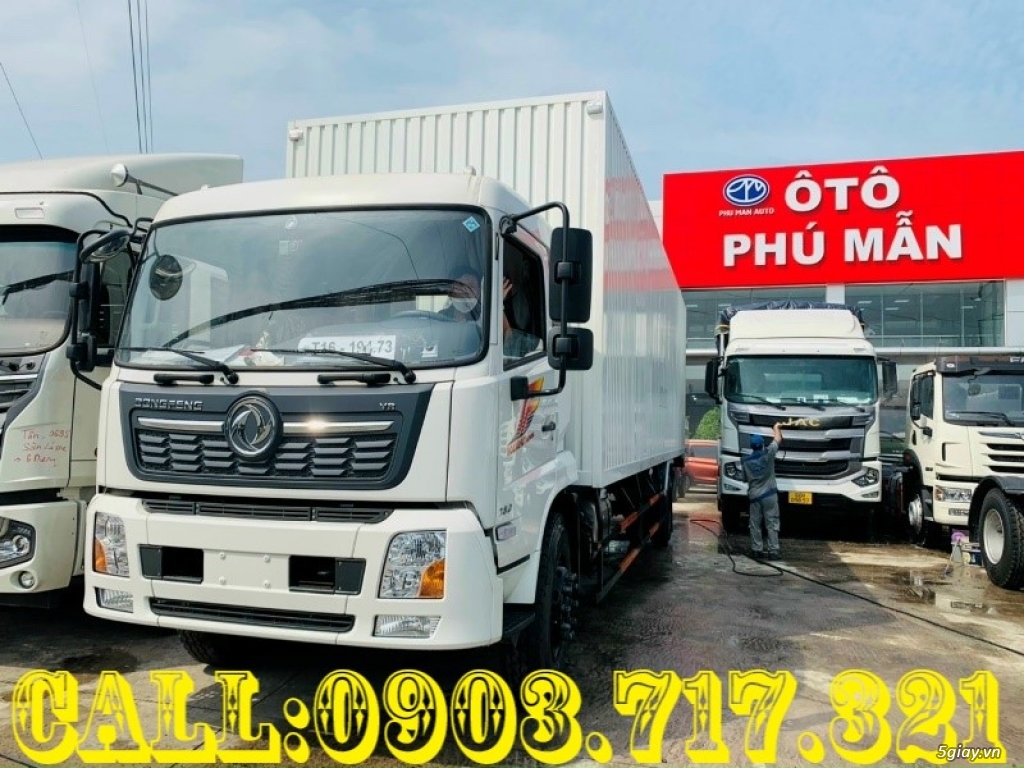 Xe tải DongFeng 6T65 chở pallet chứa cấu kiện điện tử giao xe ngay