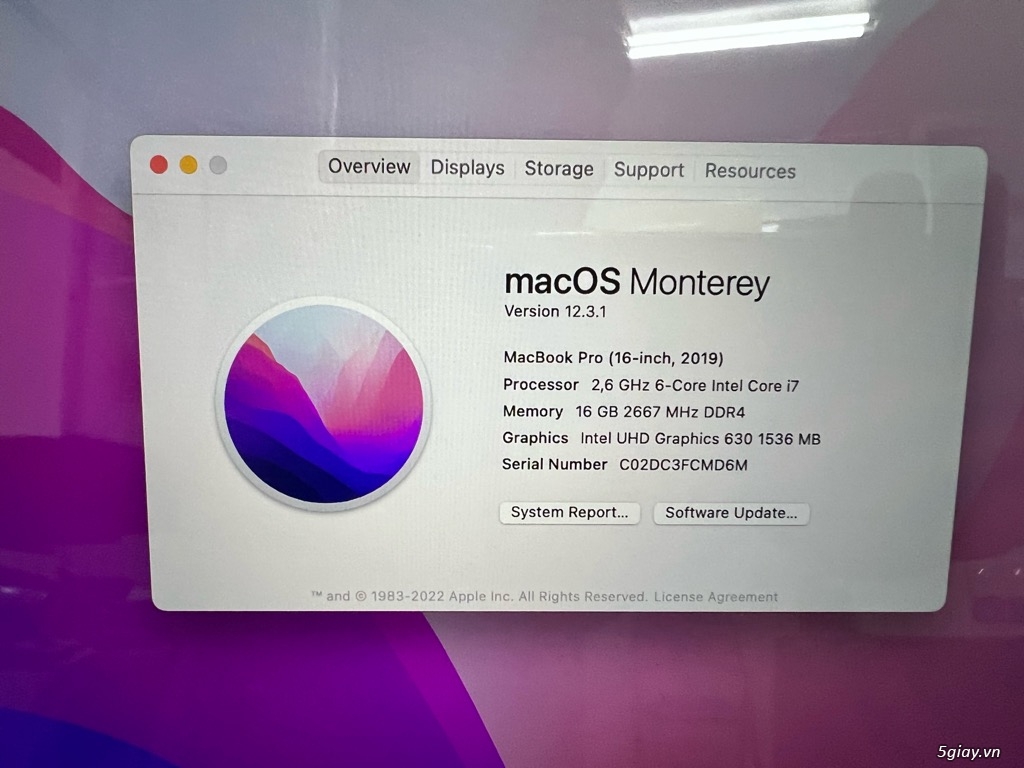 Bán Macbook pro 2019,16inch,16Gb,512 Gb - 2
