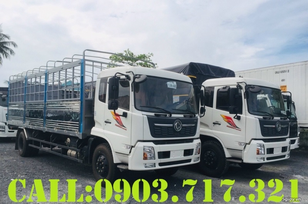 Xe tải DongFeng 9T thùng dài 9m5 mở 9 bửng giá hỗ trợ tốt - 10