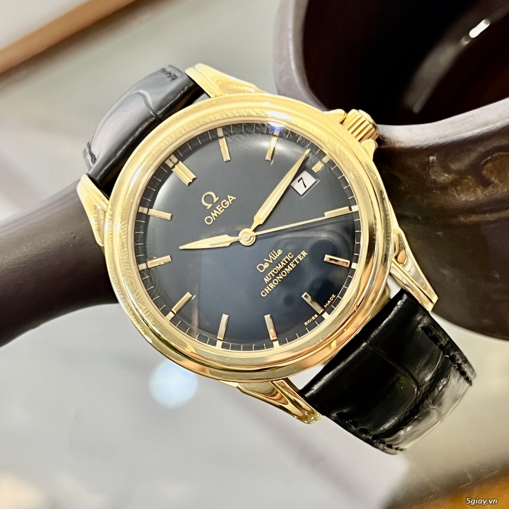 Omega Deville Coaxial Chronometer vỏ bằng vàng đúc 18k Khoá đôi và - 3