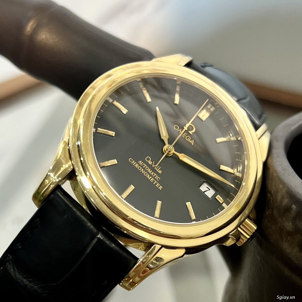 Omega Deville Coaxial Chronometer vỏ bằng vàng đúc 18k Khoá đôi và - 4