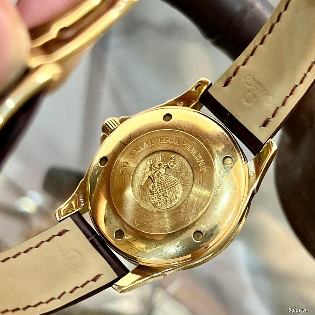 Omega Deville Coaxial Chronometer vỏ bằng vàng đúc 18k Khoá đôi và - 1