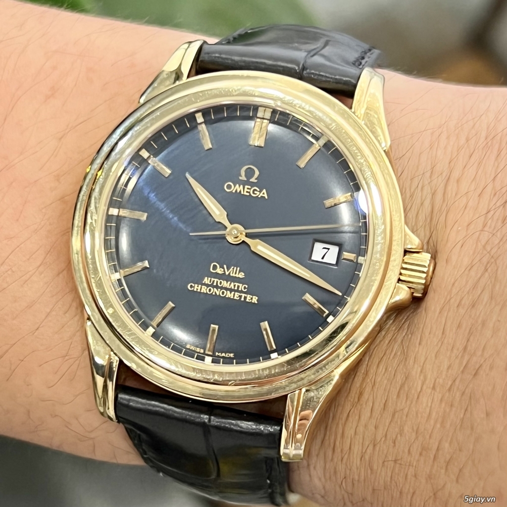 Omega Deville Coaxial Chronometer vỏ bằng vàng đúc 18k Khoá đôi và - 2