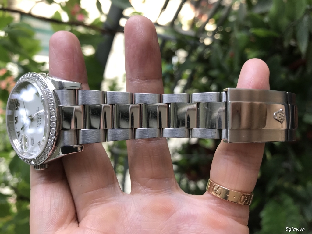Đồng hồ Rolex chính hãng vành nạm kim cương - 8