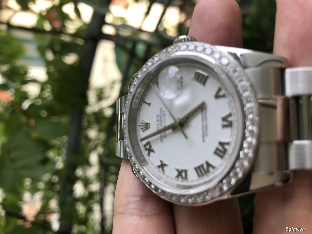 Đồng hồ Rolex chính hãng vành nạm kim cương - 6