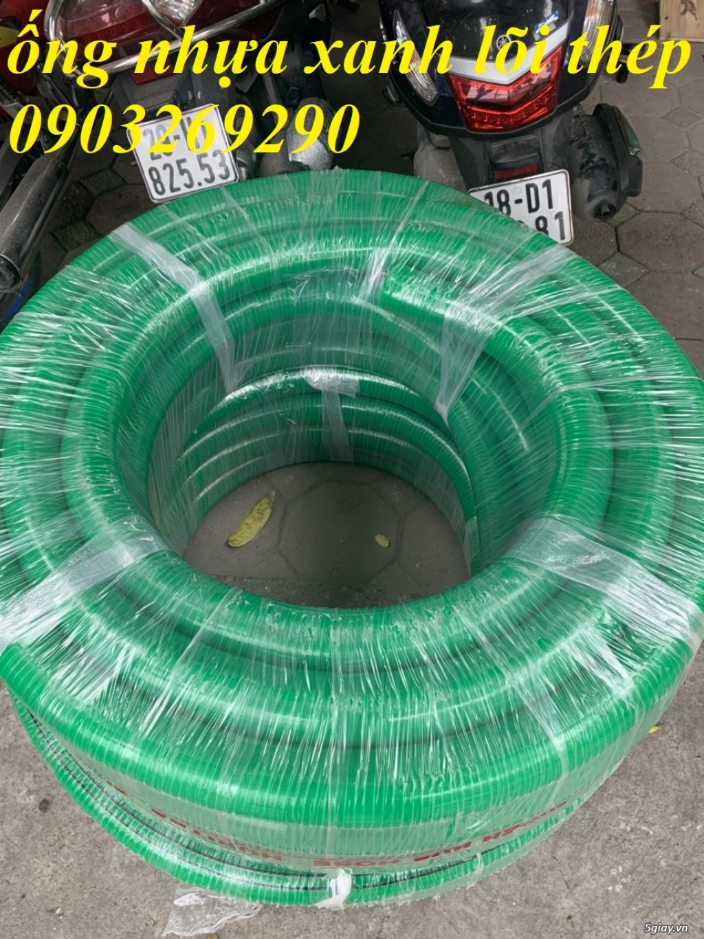 Ống nhựa mềm lõi thép PVC xanh dẫn hoá chất - xăng dầu D50 - D60 -D76