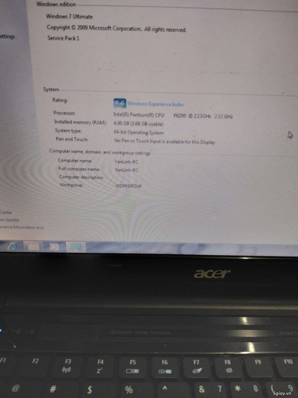 Laptop Acer 4745z , bán bằng giá xác máy - 2
