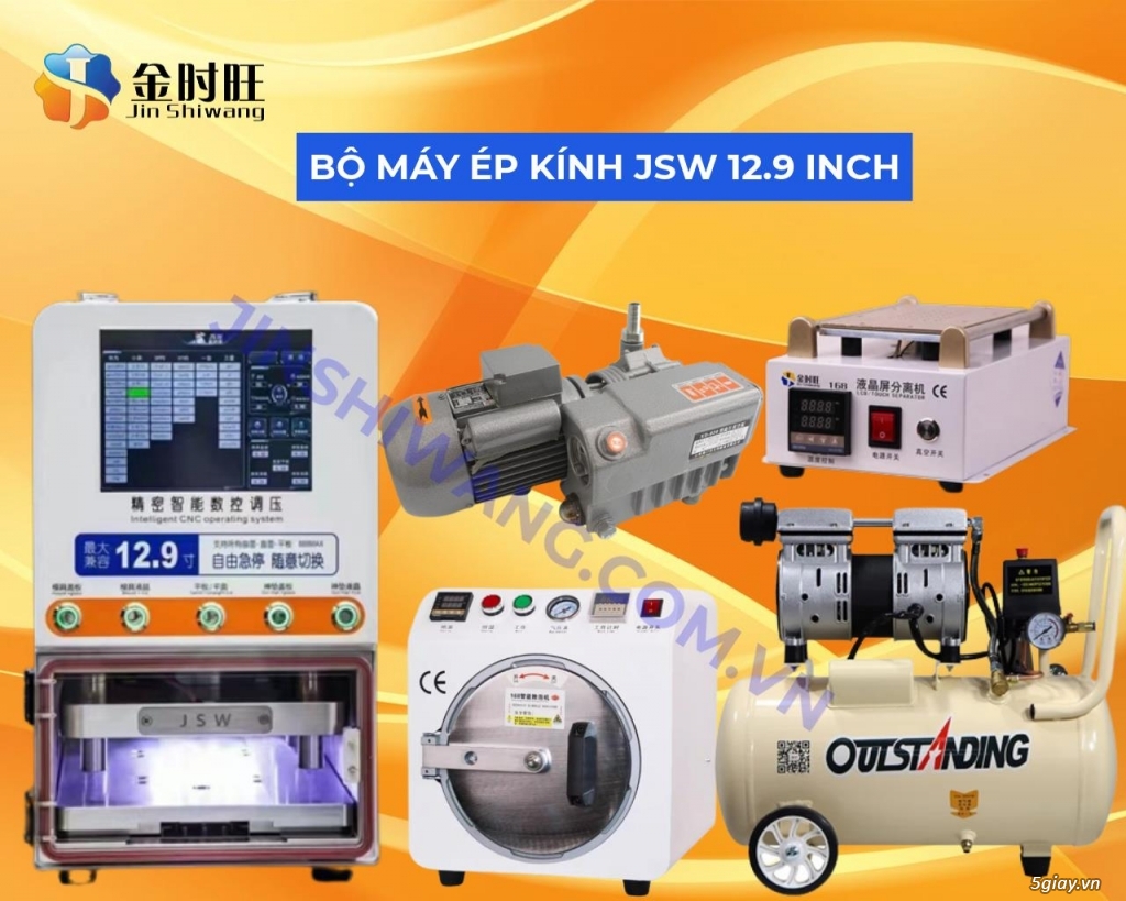 Bộ máy ép màn cong điện thoại JSW-888Max nhập khẩu JSW - Jin Shiwang