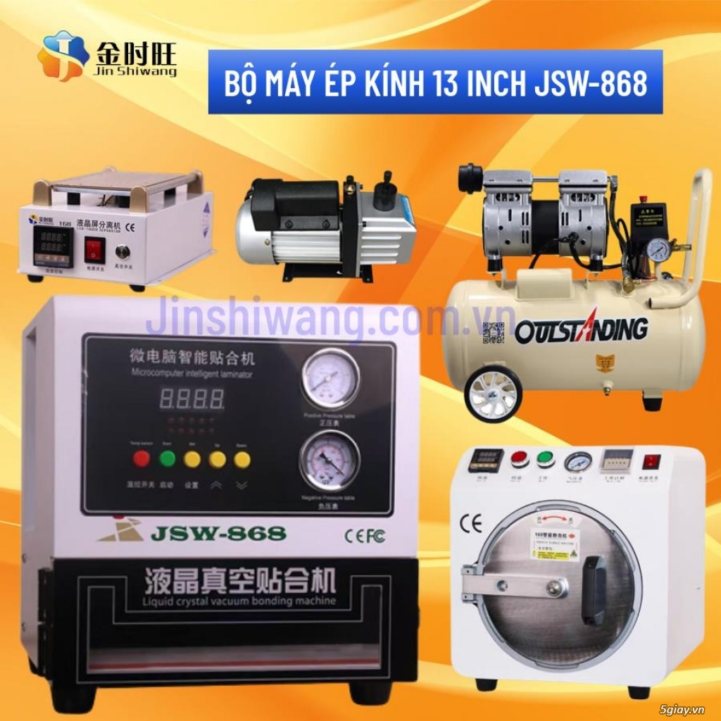 *Bộ máy ép kính 13 inch JSW-868 nhập khẩu JSW – Jin Shiwang - 3