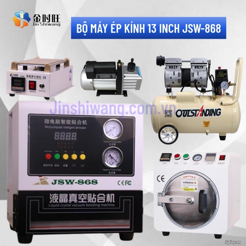 *Bộ máy ép kính 13 inch JSW-868 nhập khẩu JSW – Jin Shiwang - 1