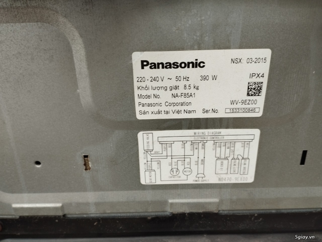 Cần bán máy giặt Panasonic 8,5kg NA-F85A1WWRV - 1
