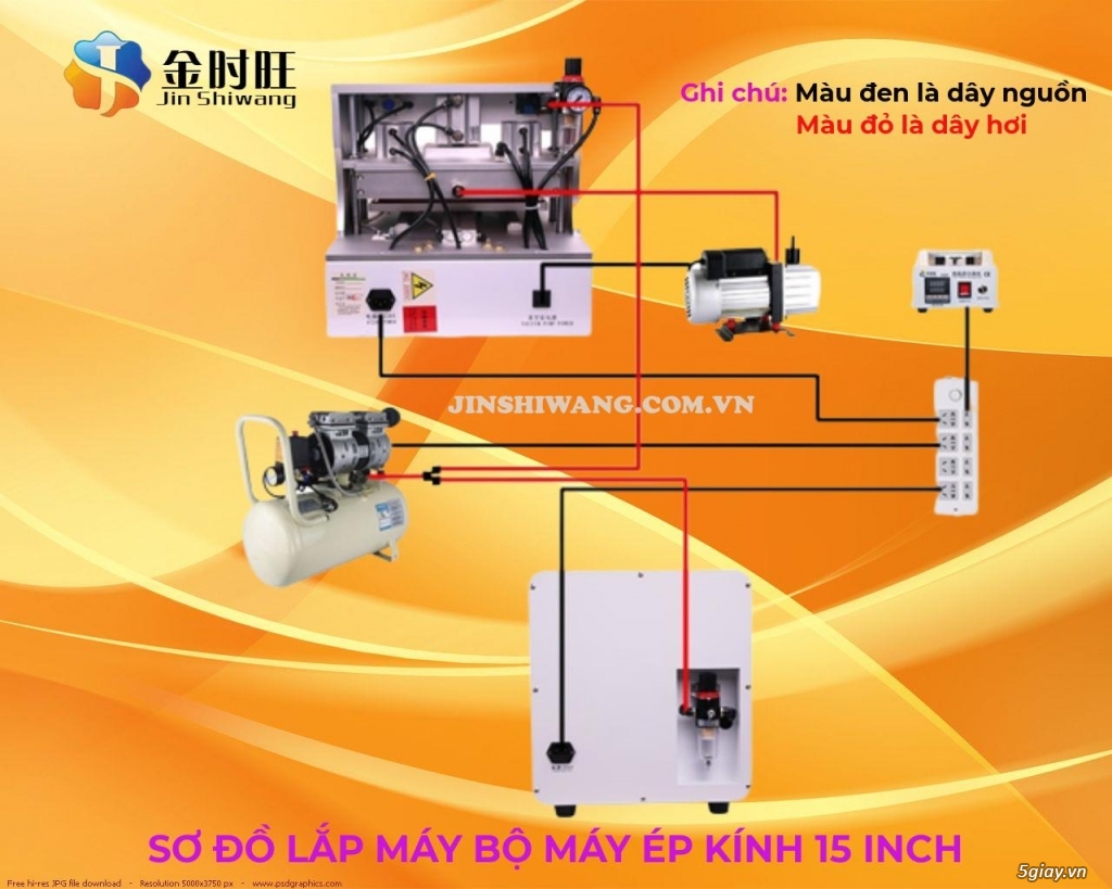 Bộ máy ép kính 15 inch JSW 15C nhập khẩu JSW – Jin Shiwang - 6