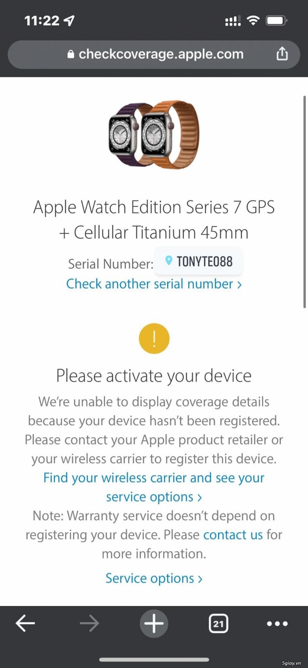 apple watch s7 titan đen size 45mm