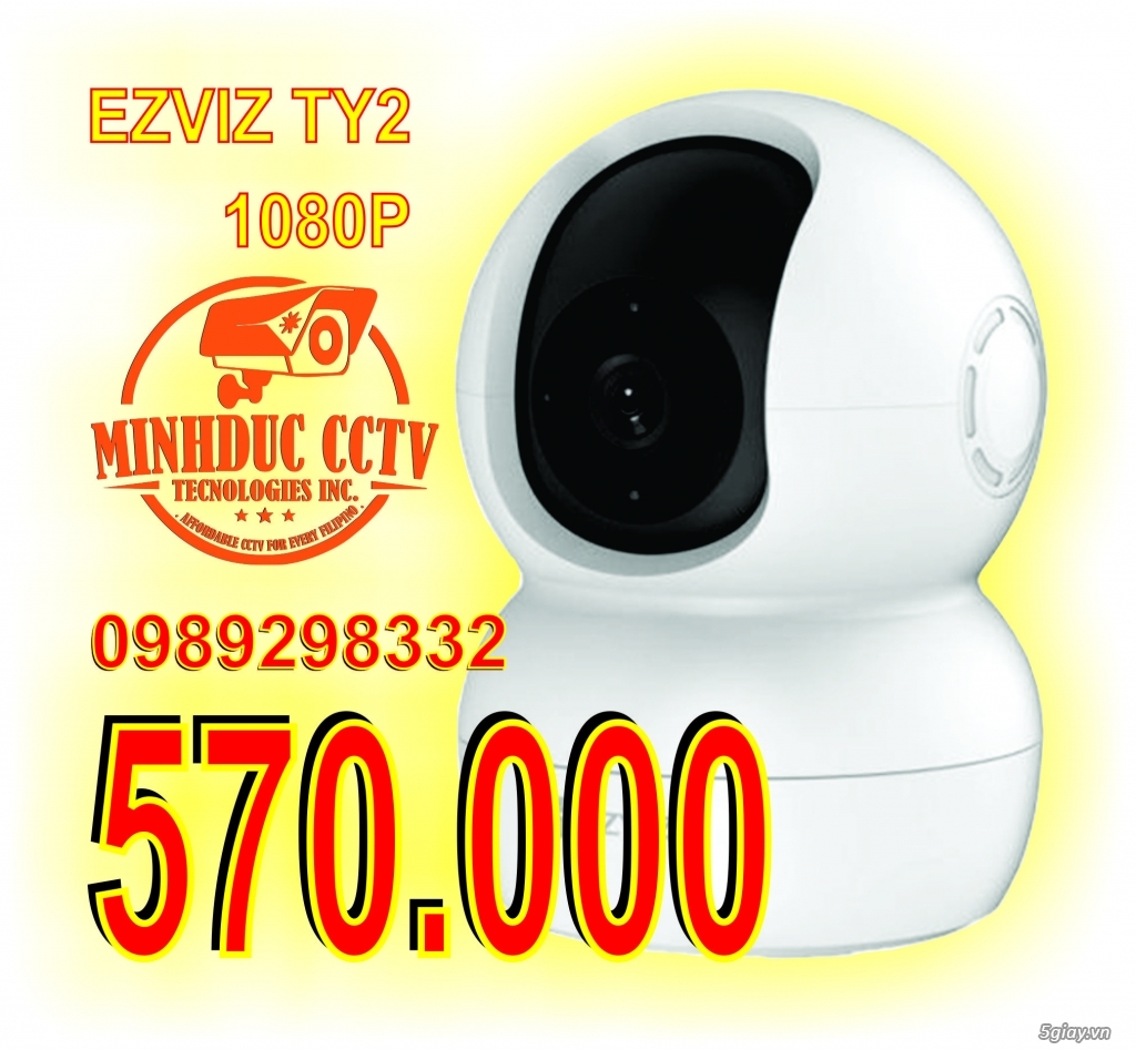 Camera Wifi 2MP EZVIZ TY2 quay quét thông minh