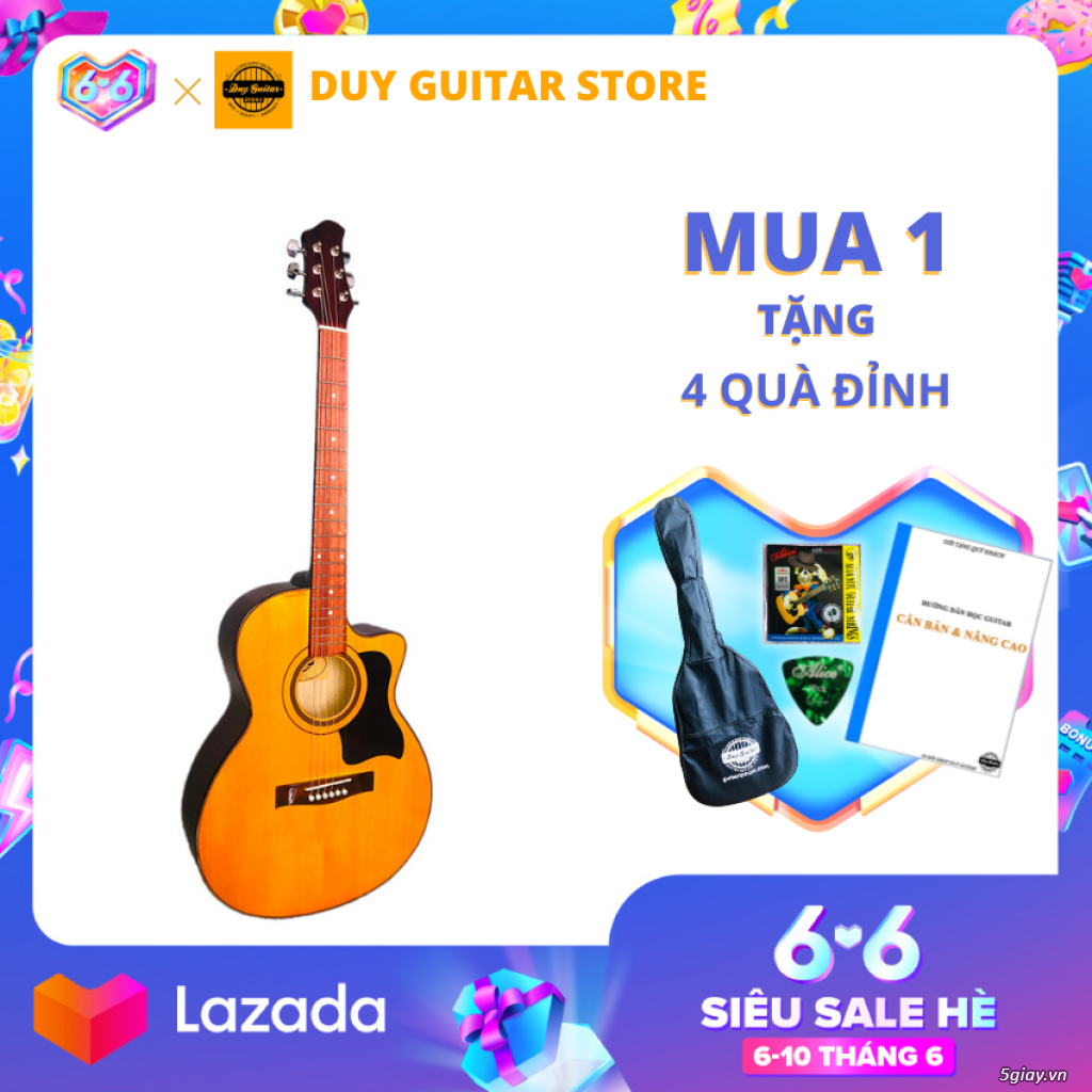 Top - 3 Cây đàn guitar dưới 1.5 triệu nên tham khảo - BH 12t - Âm ổn - 4