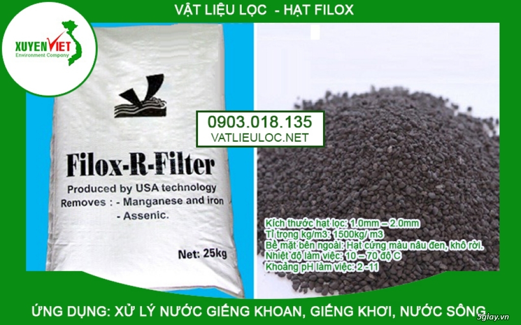 Hạt Filox Lọc Nước Phèn, Khử Sắt [Nhà Cung Cấp]