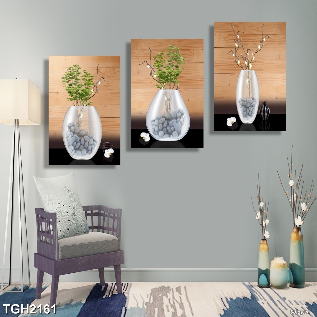 Tranh canvas giá rẻ bộ 3 bức - 29