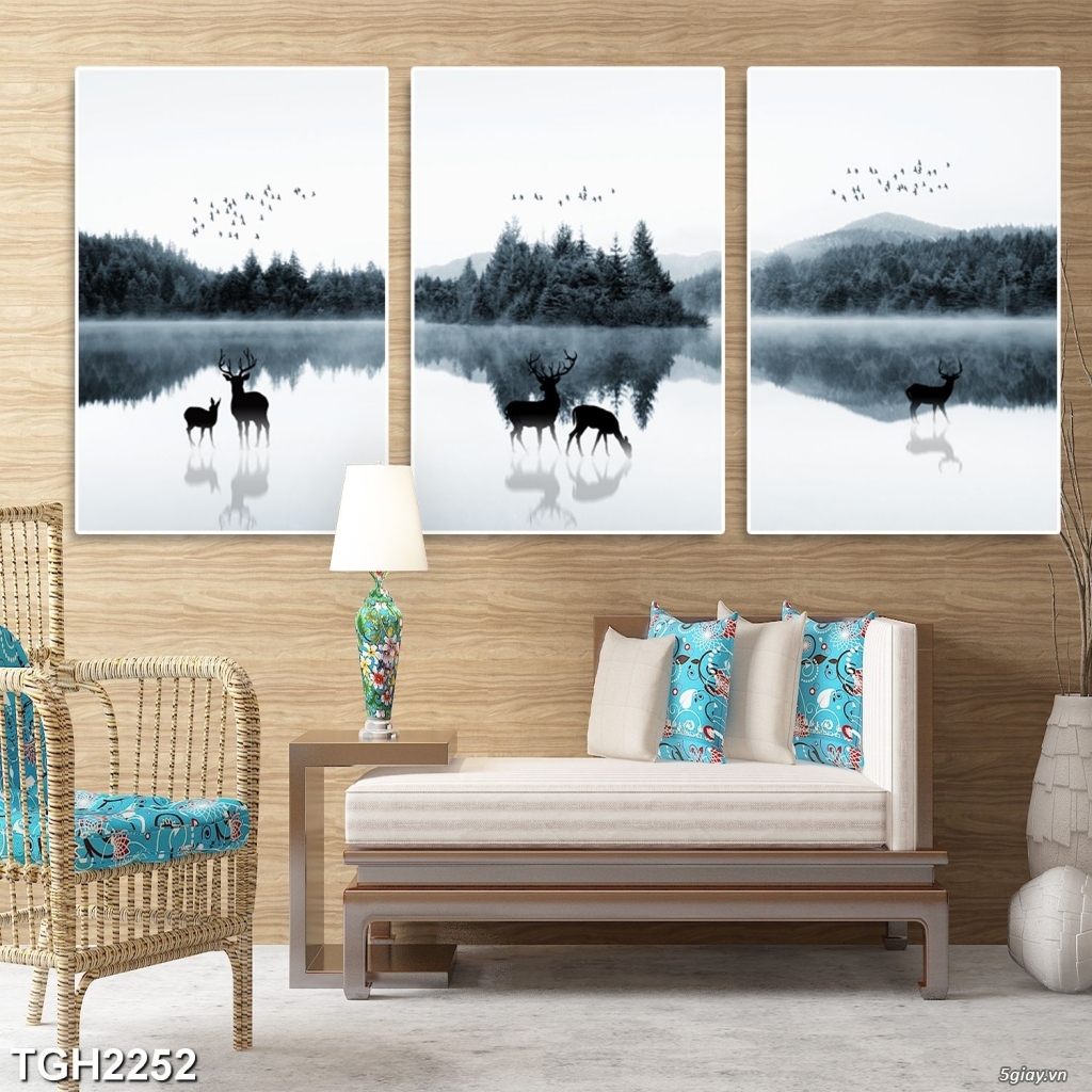 Tranh canvas giá rẻ bộ 3 bức - 28