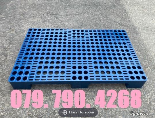 Pallet Nhựa mới 600x1000x100mm Xanh Tái Sinh - 5