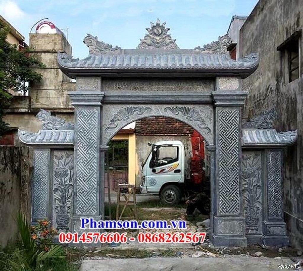 75 Mẫu cổng đá đình làng đẹp - 3