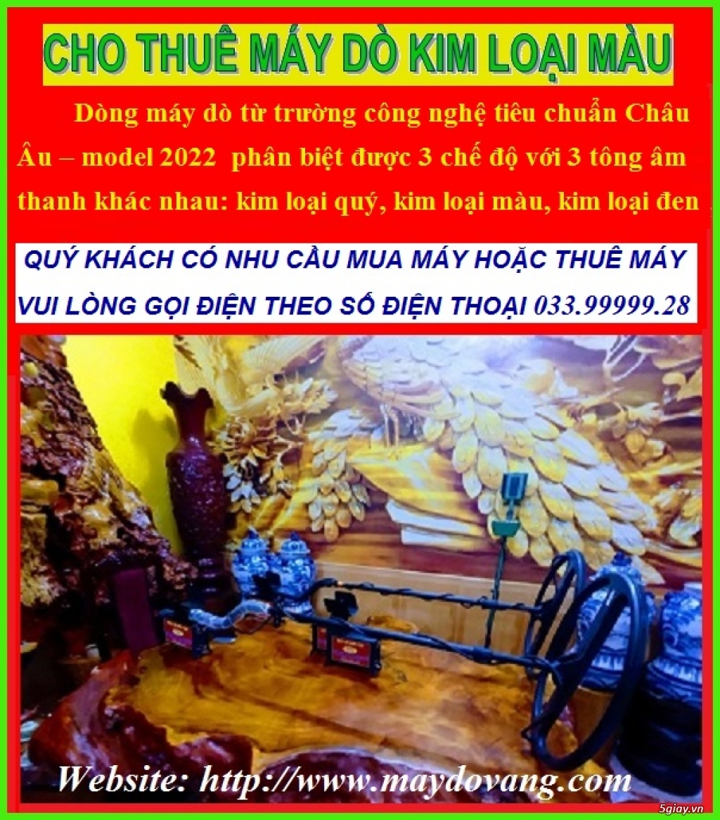 CHO THUÊ MÁY DÒ KIM LOẠI MÀU