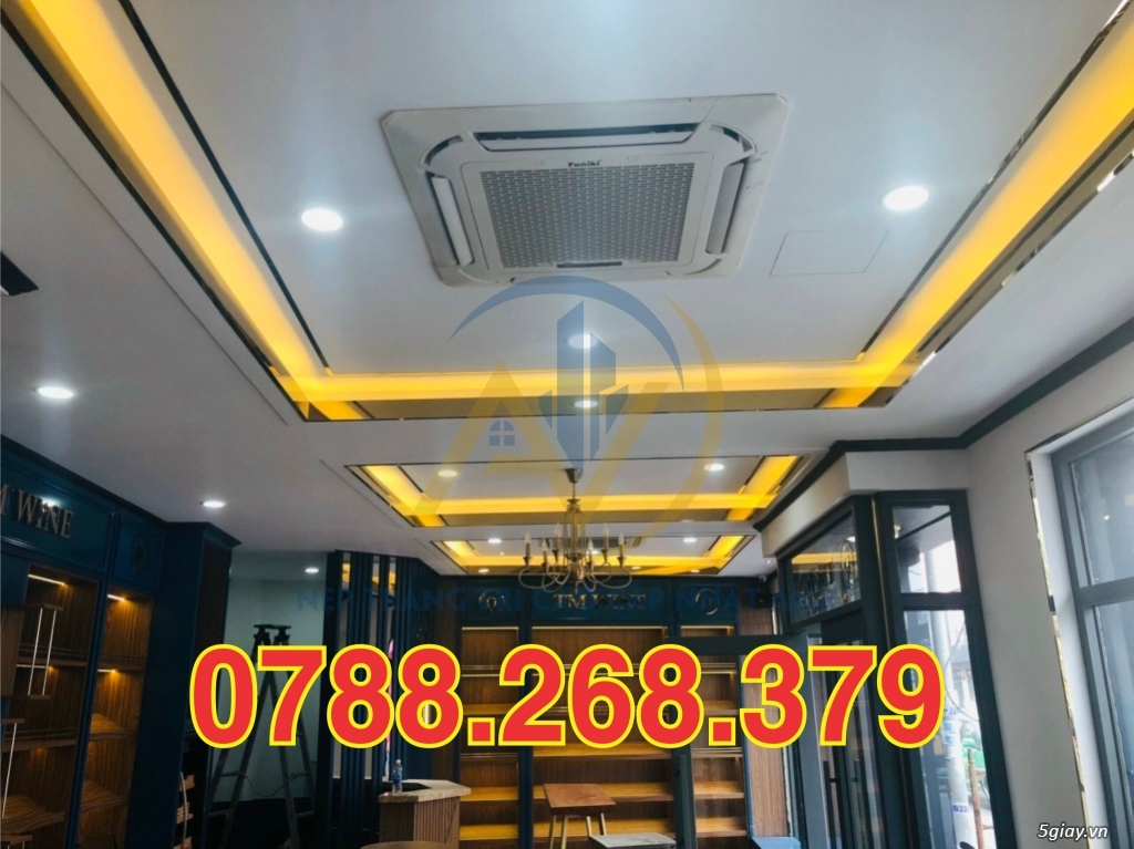 Trần inox 304 mạ vàng - Trần inox ốp thạch cao | 5giay