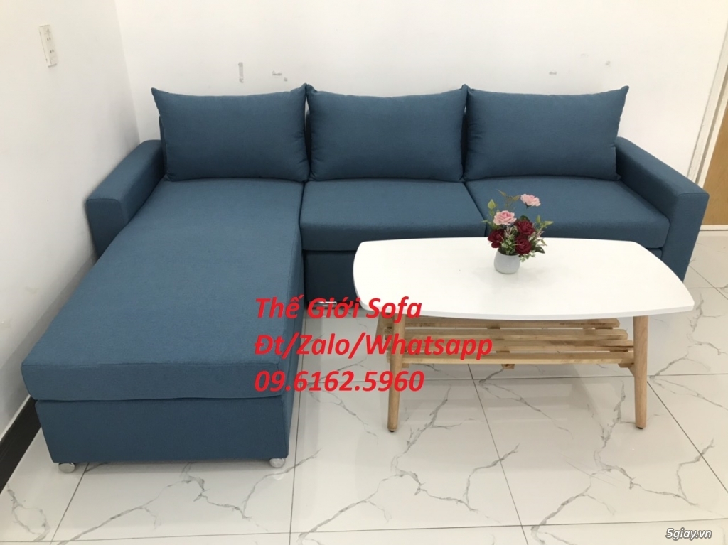 Bộ bàn ghế sofa góc L 2m2 x 1m6 giá rẻ đẹp ở Thế Giới Sofa HCM - 7
