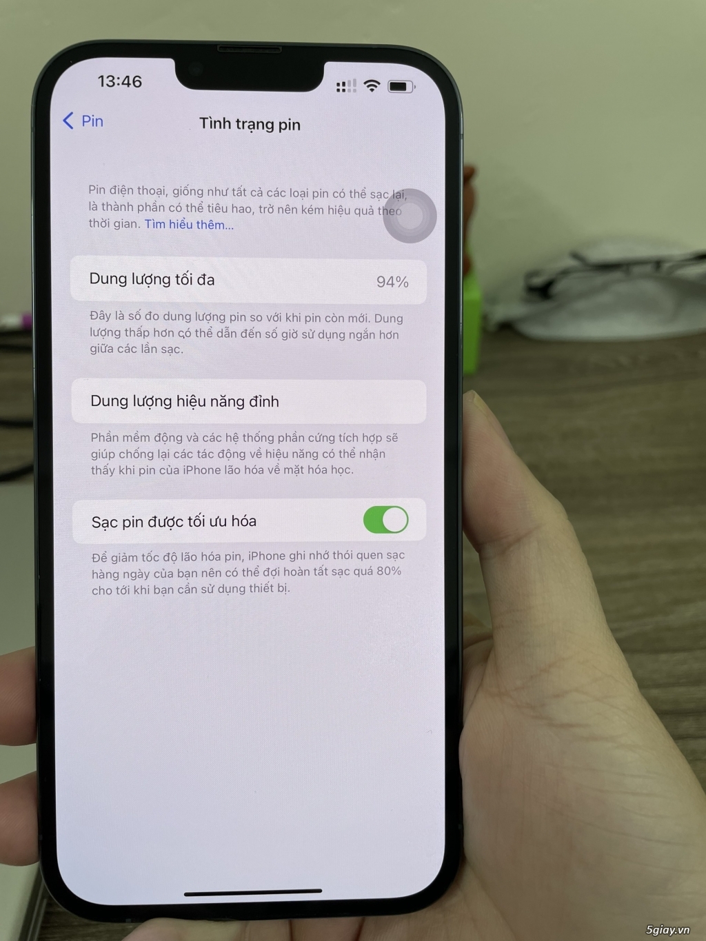Iphone 13promax blue 128 vna fullbox tuyệt đẹp giá mềm xèo - 7