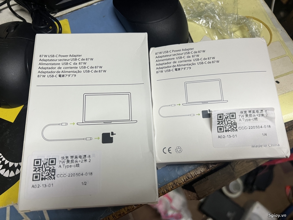 Bán sạc laptop + Macbook 87w kèm dây typeC new xách tay : 599k - 3