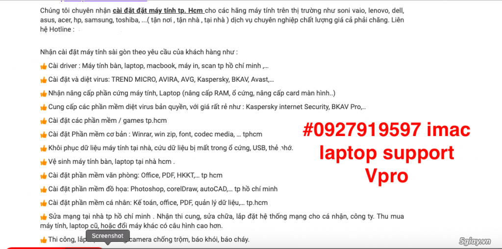 dịch vụ support laptop Mac uy tín 0927919597 NHẬN CHẠY CHƯƠNG TRÌNH - 3